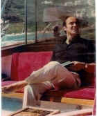H.H. The Aga Khan on his yacht